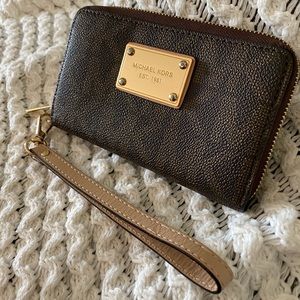 Authentic MK Leather Clutch
